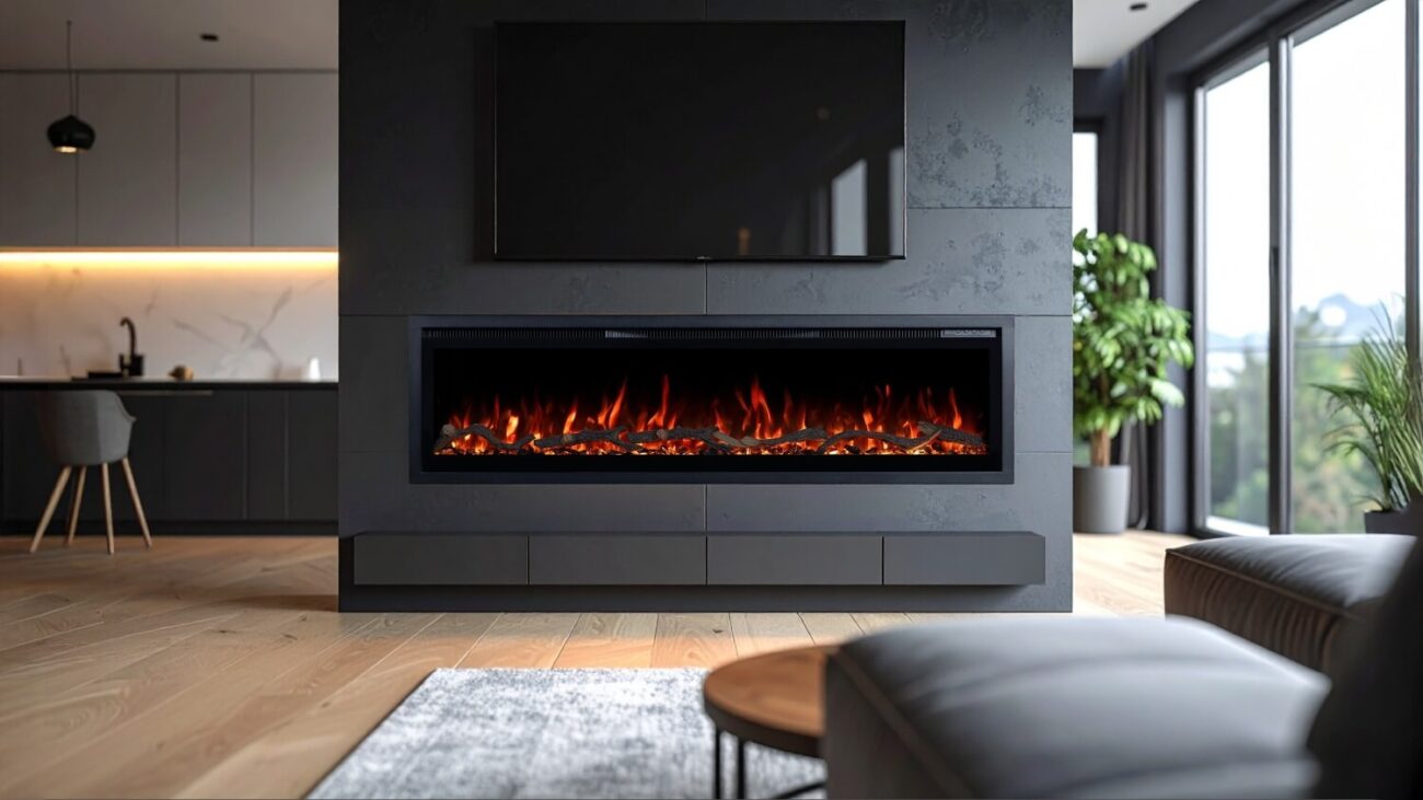 emotion-flame-kominek-elektryczny-led-regal-zawieszony-pod-telewizorem-w-salonie
